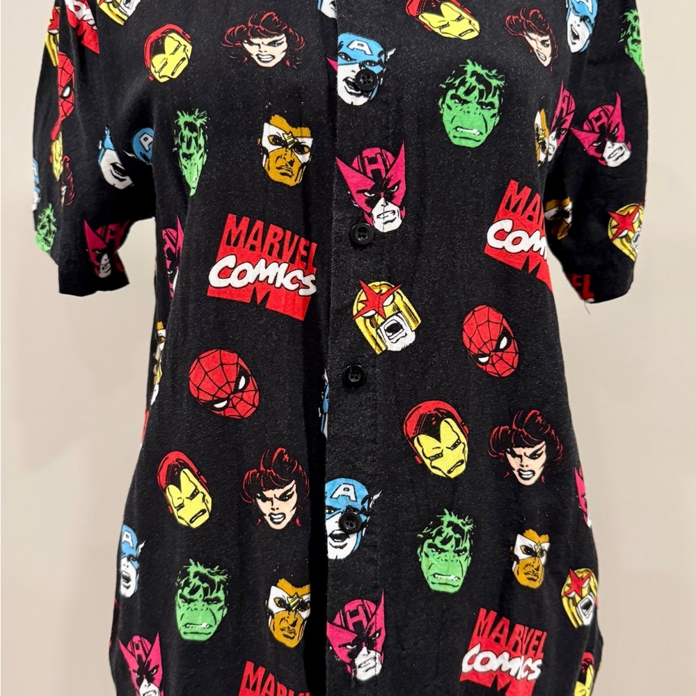 Men's Black Graphic Shirt Classic Marvel Comics